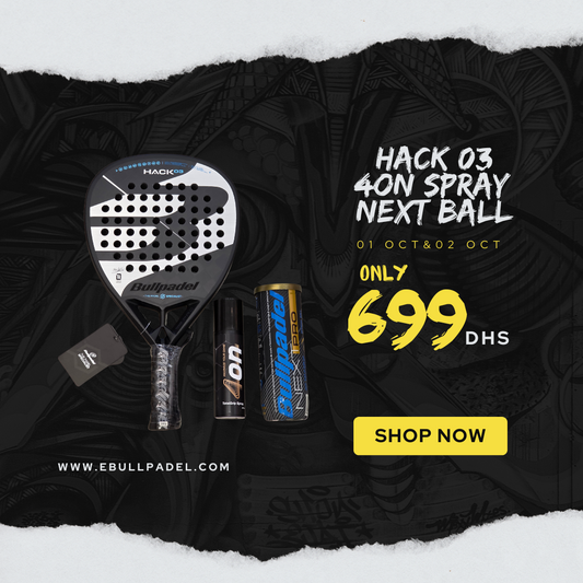 RACKET BULLPADEL HACK 03 23 + 4on spray + next balls